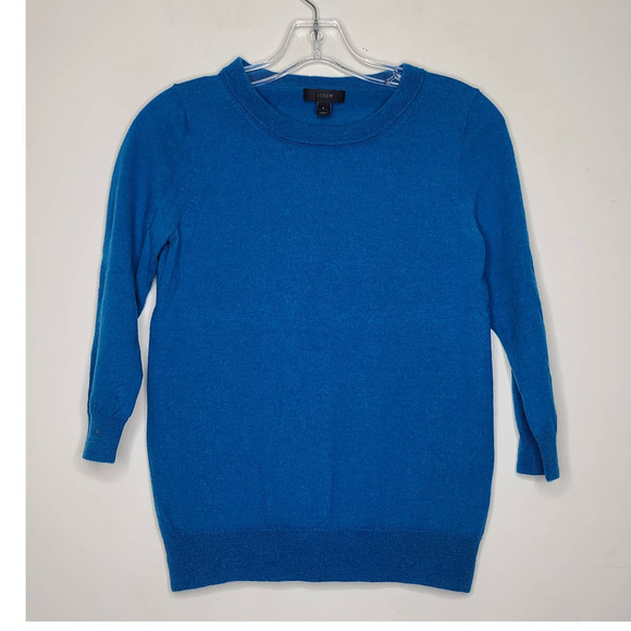 J Crew merino bright blue wool sweater - small - Picture 1 of 4